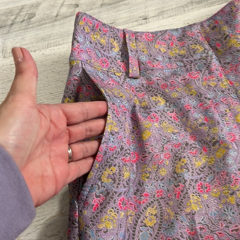 Nike Golf Lavender Paisley Print Bermuda Shorts Size 4 - Picture 4 of 12